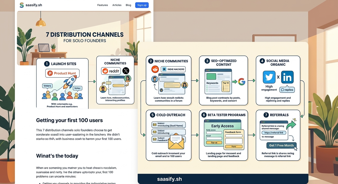 7 Distribution Channels Solo Founders Use to Get Their First 100 Users — 2