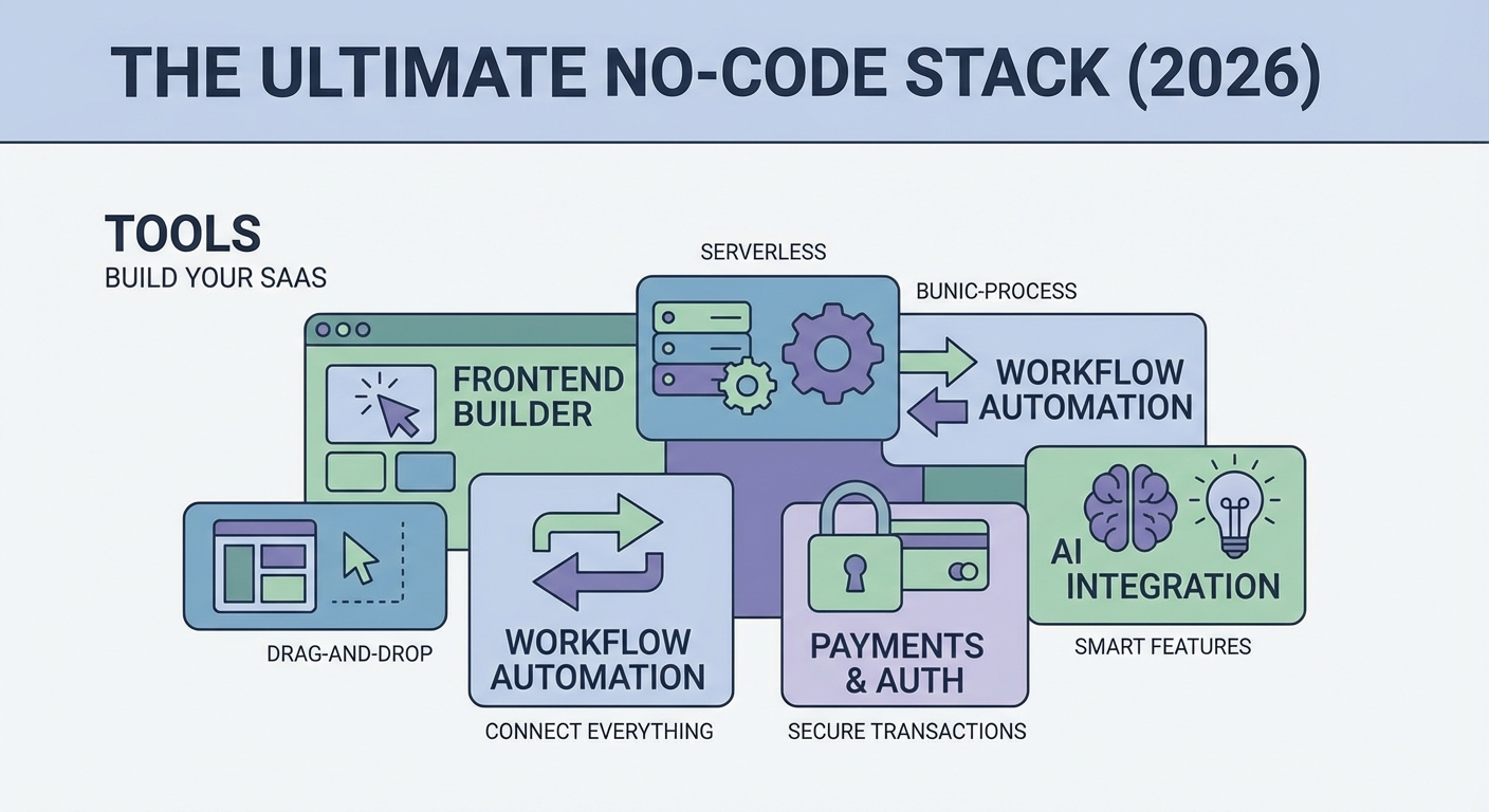 The Ultimate No-Code Stack for Building Your First SaaS in 2026 - Illustration 1