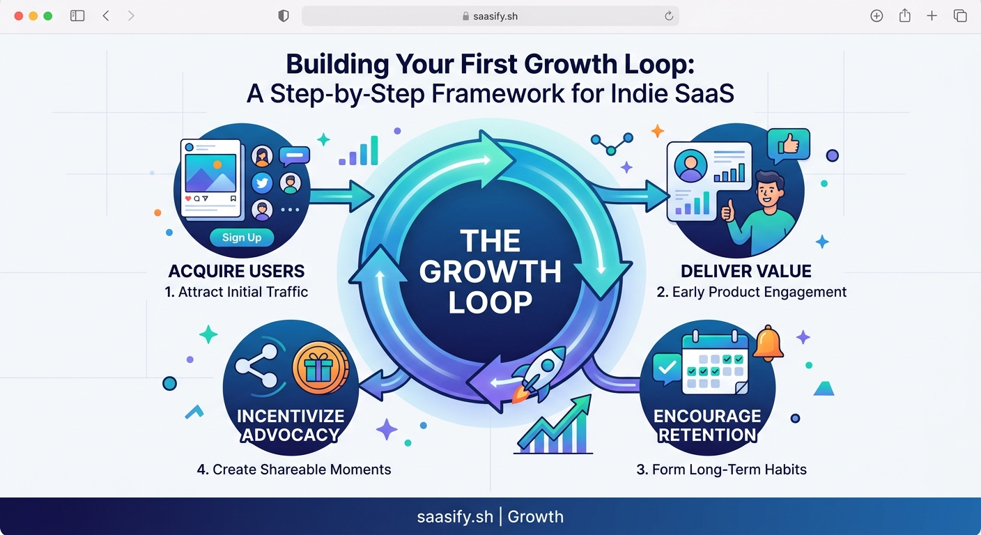 Building Your First Growth Loop: A Step-by-Step Framework for Indie SaaS — 1
