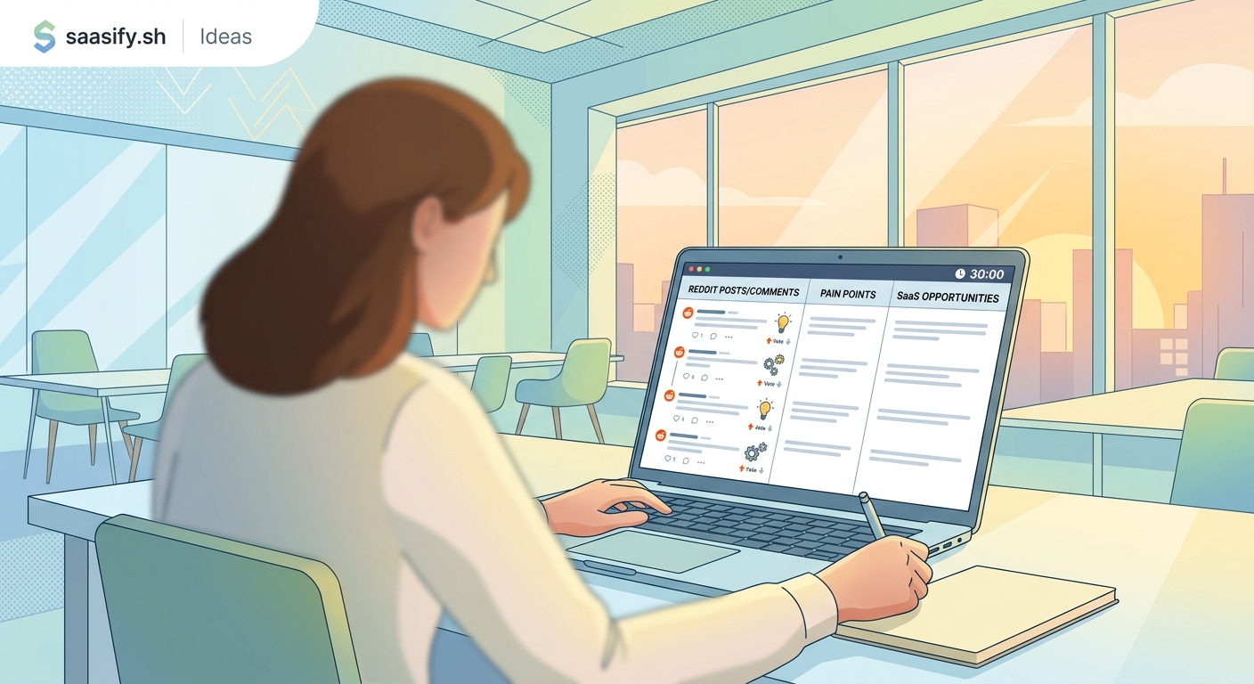 Finding SaaS Ideas in Reddit Comments: A 30-Minute Daily Research Method — 1
