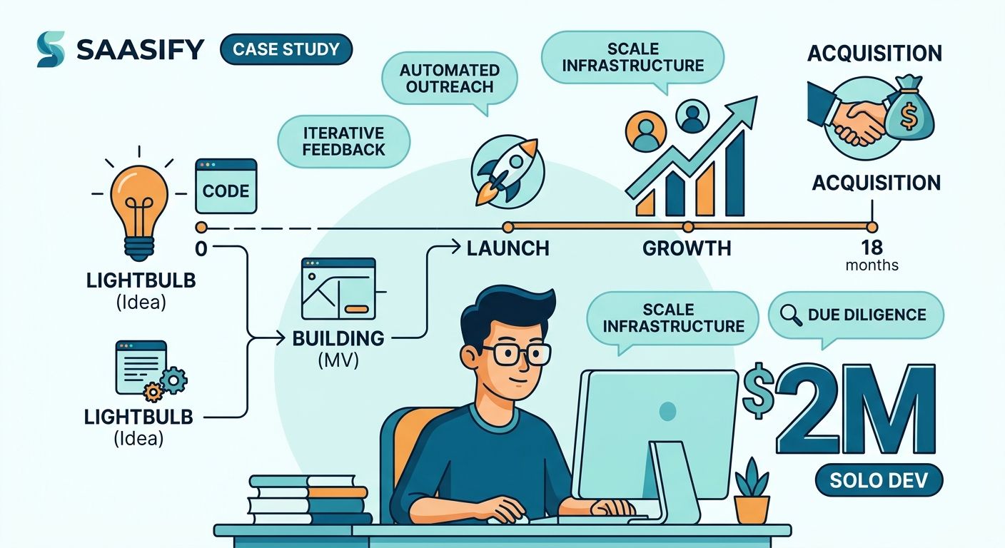 How a Solo Developer Built and Sold a $2M SaaS in 18 Months — 2