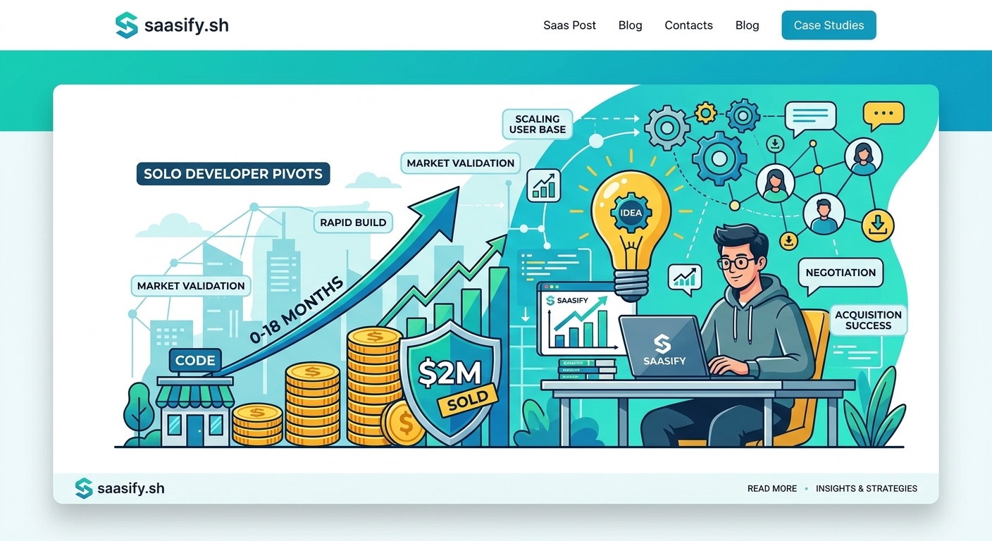 How a Solo Developer Built and Sold a $2M SaaS in 18 Months — 3
