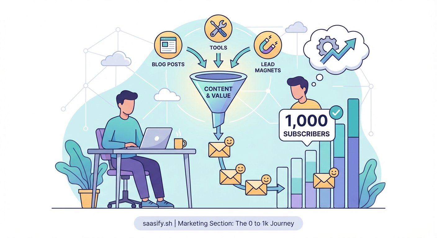 How to Build Your First 1,000 Email Subscribers as a Solo SaaS Founder — 3