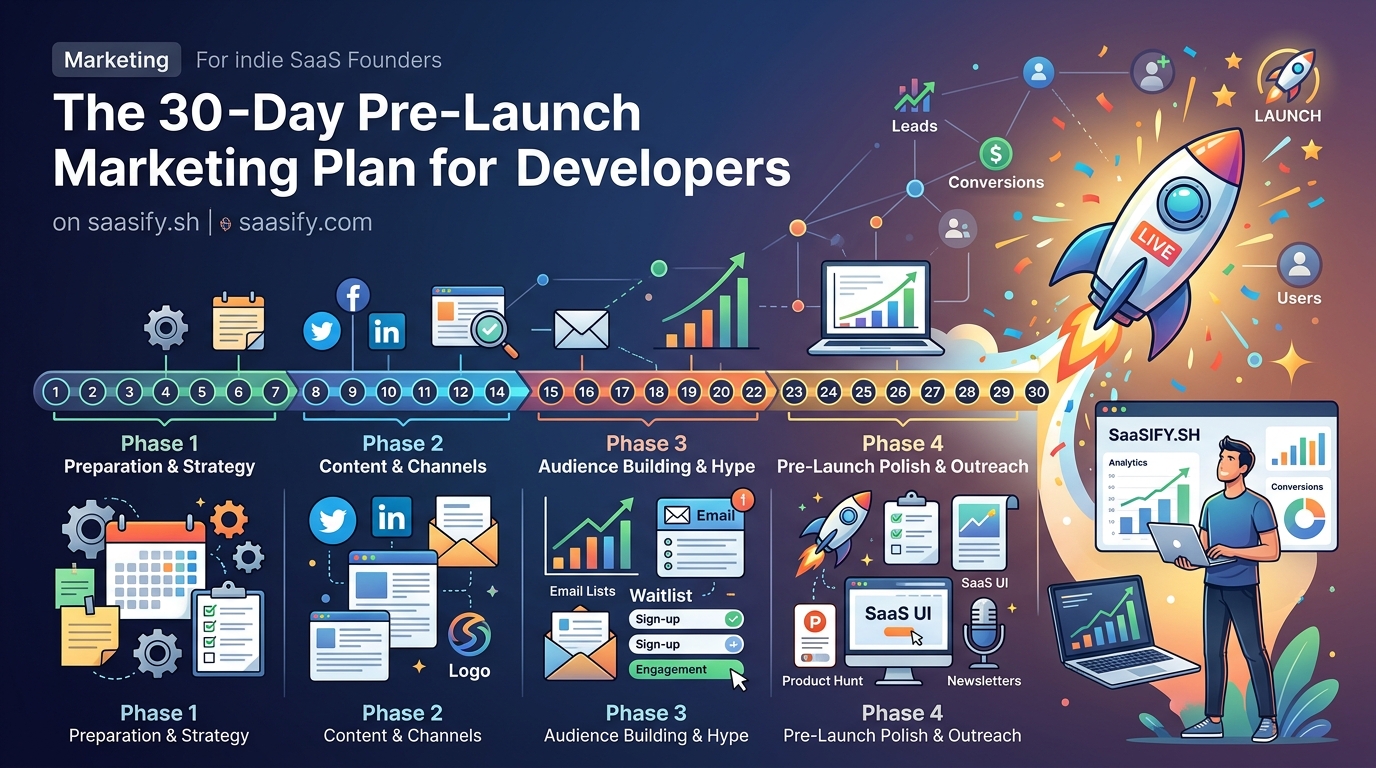 The 30-Day Pre-Launch Marketing Plan for Solo Developers