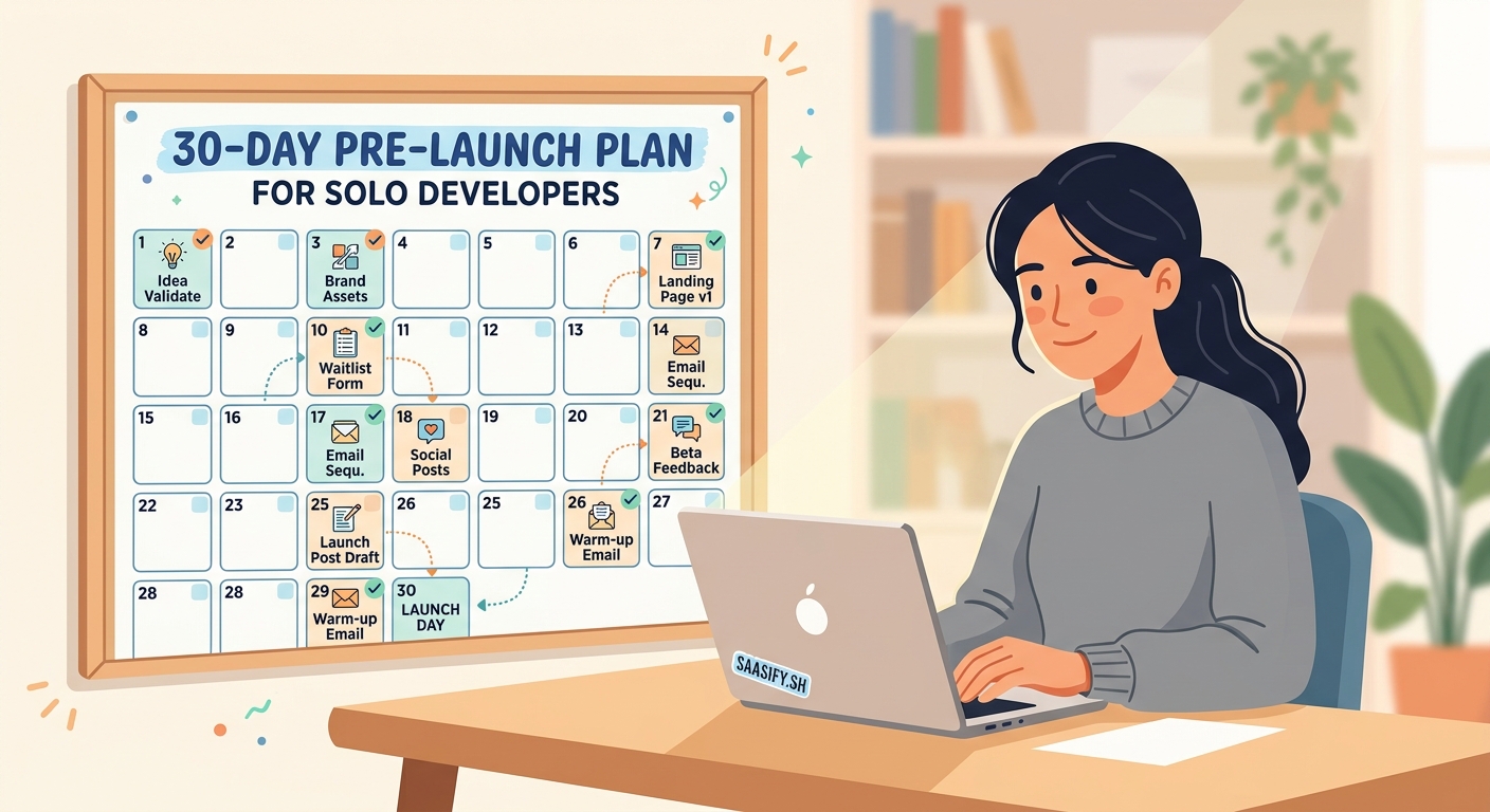The 30-Day Pre-Launch Marketing Plan for Solo Developers — 1