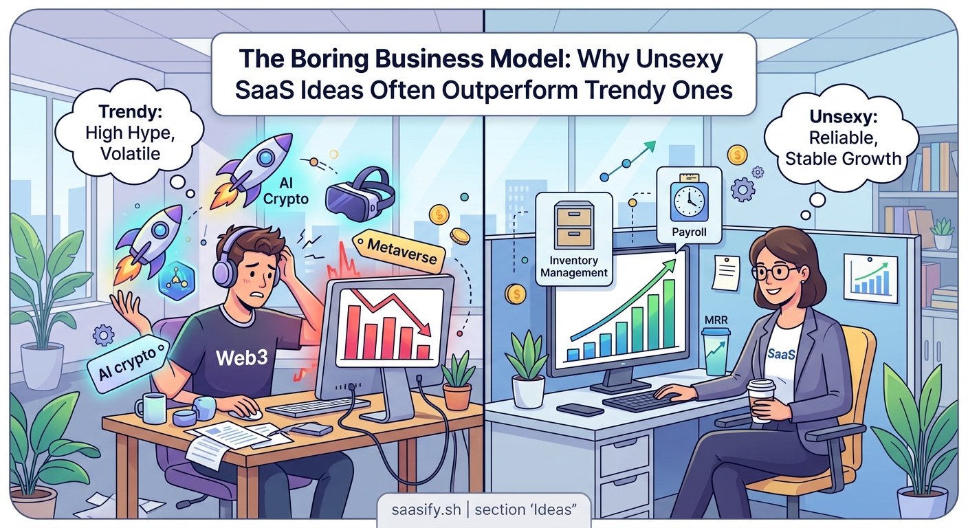 The Boring Business Model: Why Unsexy SaaS Ideas Often Outperform Trendy Ones — 1