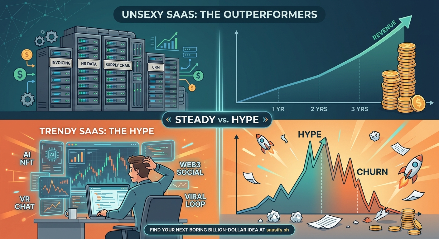 The Boring Business Model: Why Unsexy SaaS Ideas Often Outperform Trendy Ones — 2
