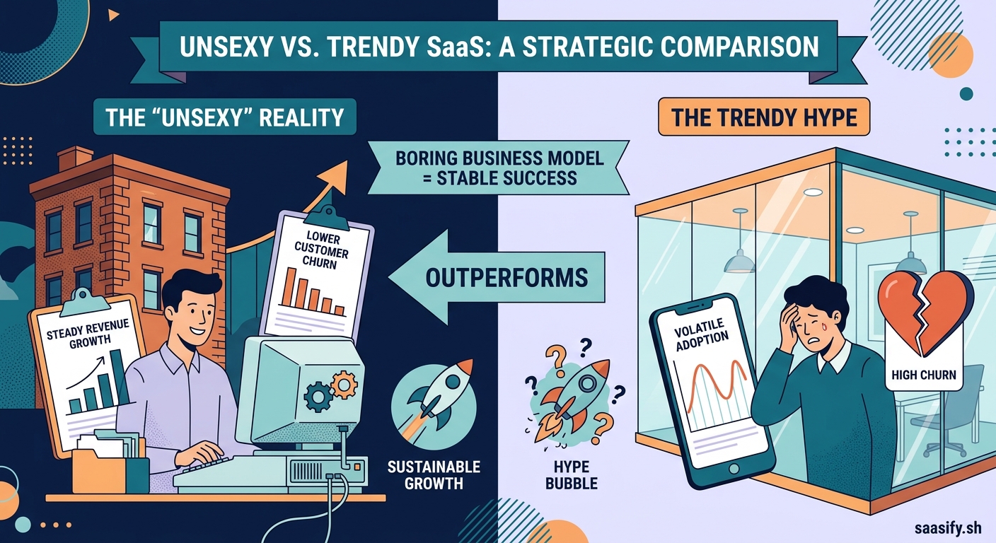 The Boring Business Model: Why Unsexy SaaS Ideas Often Outperform Trendy Ones — 3