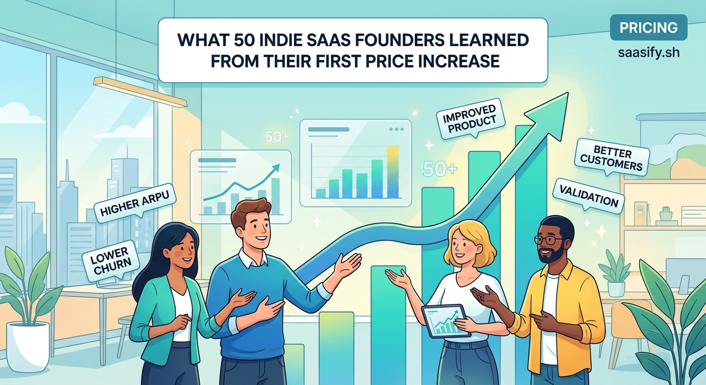 What 50 Indie SaaS Founders Learned From Their First Price Increase — 1