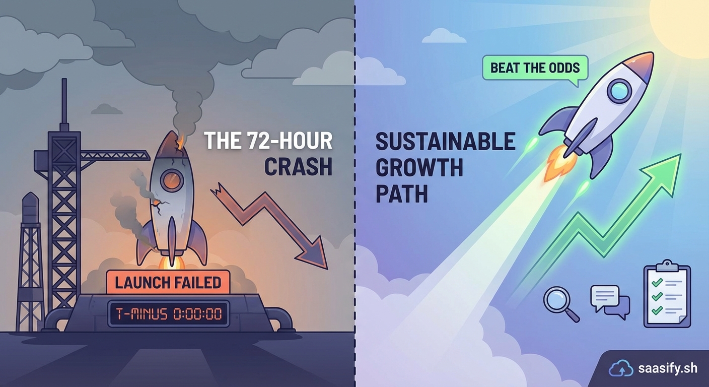 Why Most Indie SaaS Launches Fail in the First 72 Hours (And How to Beat the Odds) — 1
