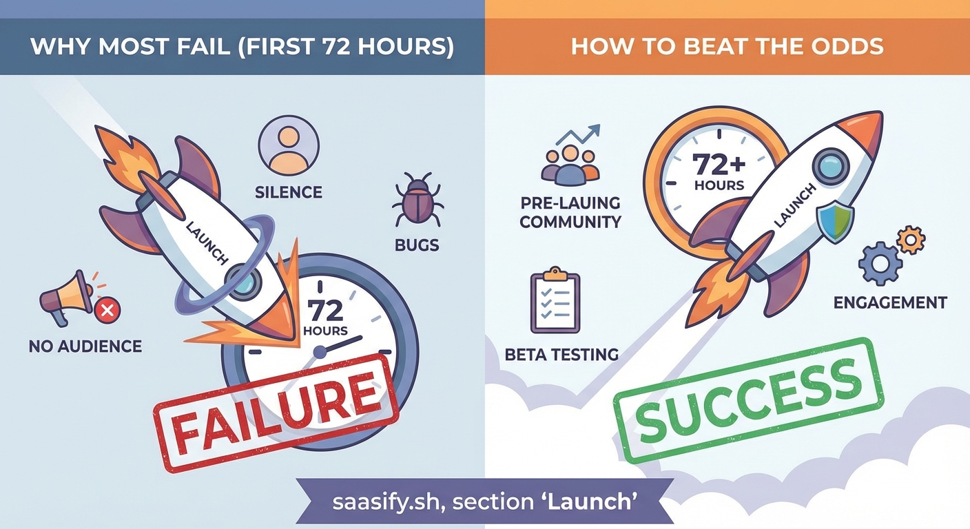 Why Most Indie SaaS Launches Fail in the First 72 Hours (And How to Beat the Odds) — 2