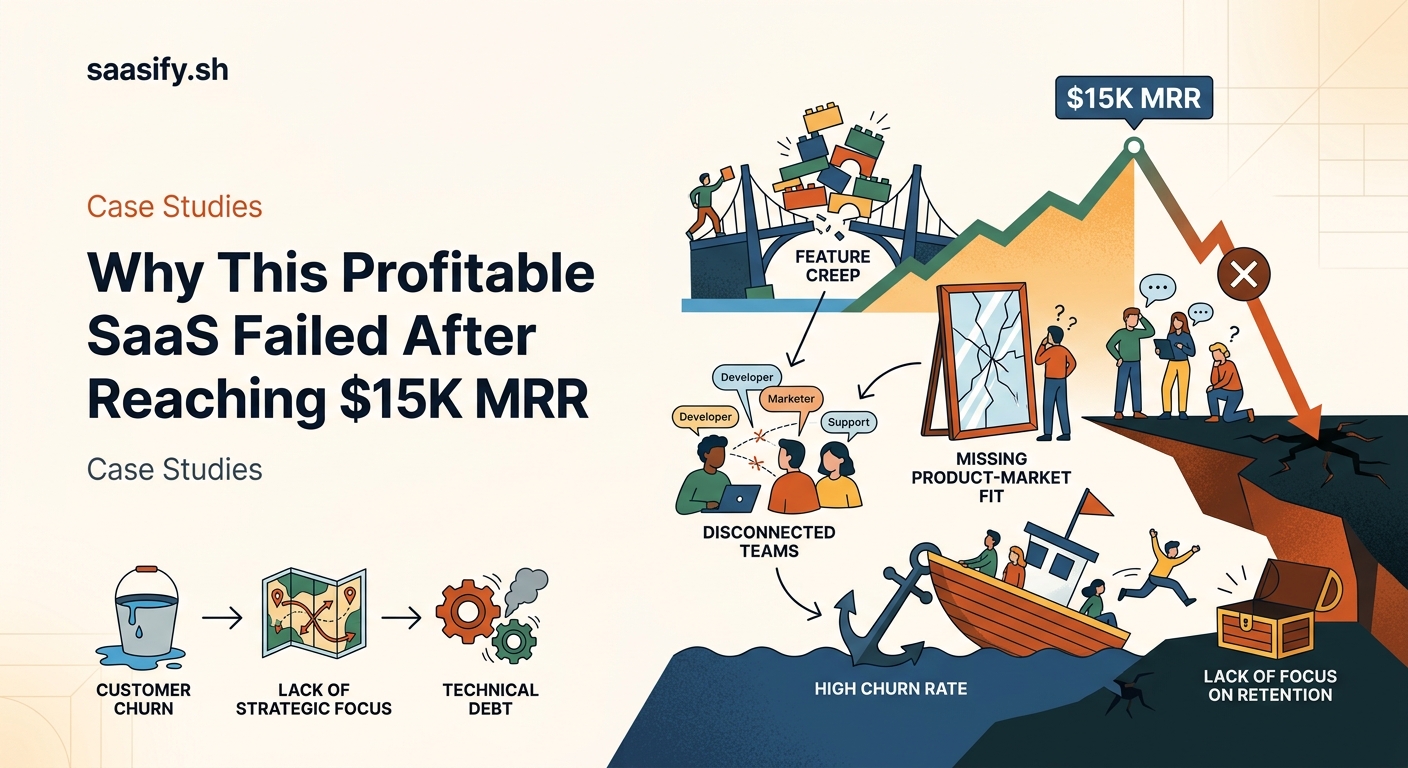 Why This Profitable SaaS Failed After Reaching $15K MRR — 2