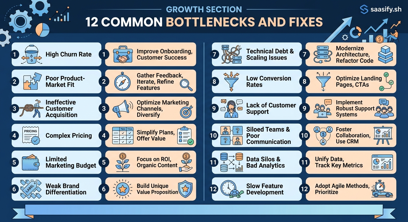 Why Your SaaS Isn't Growing: 12 Common Bottlenecks and How to Fix Them — 2