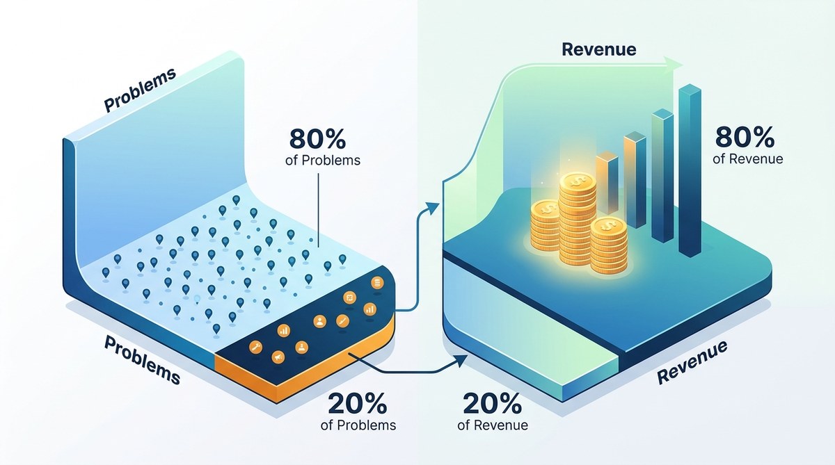 The 80/20 Rule of SaaS Ideation: Focus on the 20% of Problems That Deliver 80% of Revenue